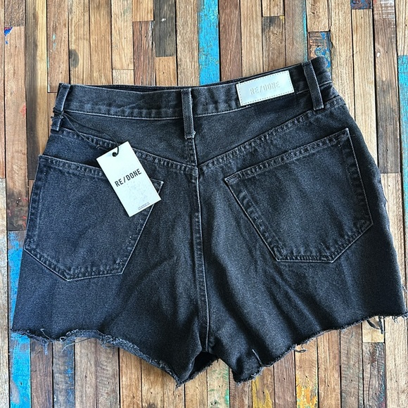 RE/DONE Black high waist Shorts Sz 29 *NWOT** - Picture 4 of 11
